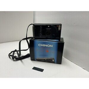 Chinon Auto 3001 Multi Focus Camera - Black With Box- Sold As Is For Parts